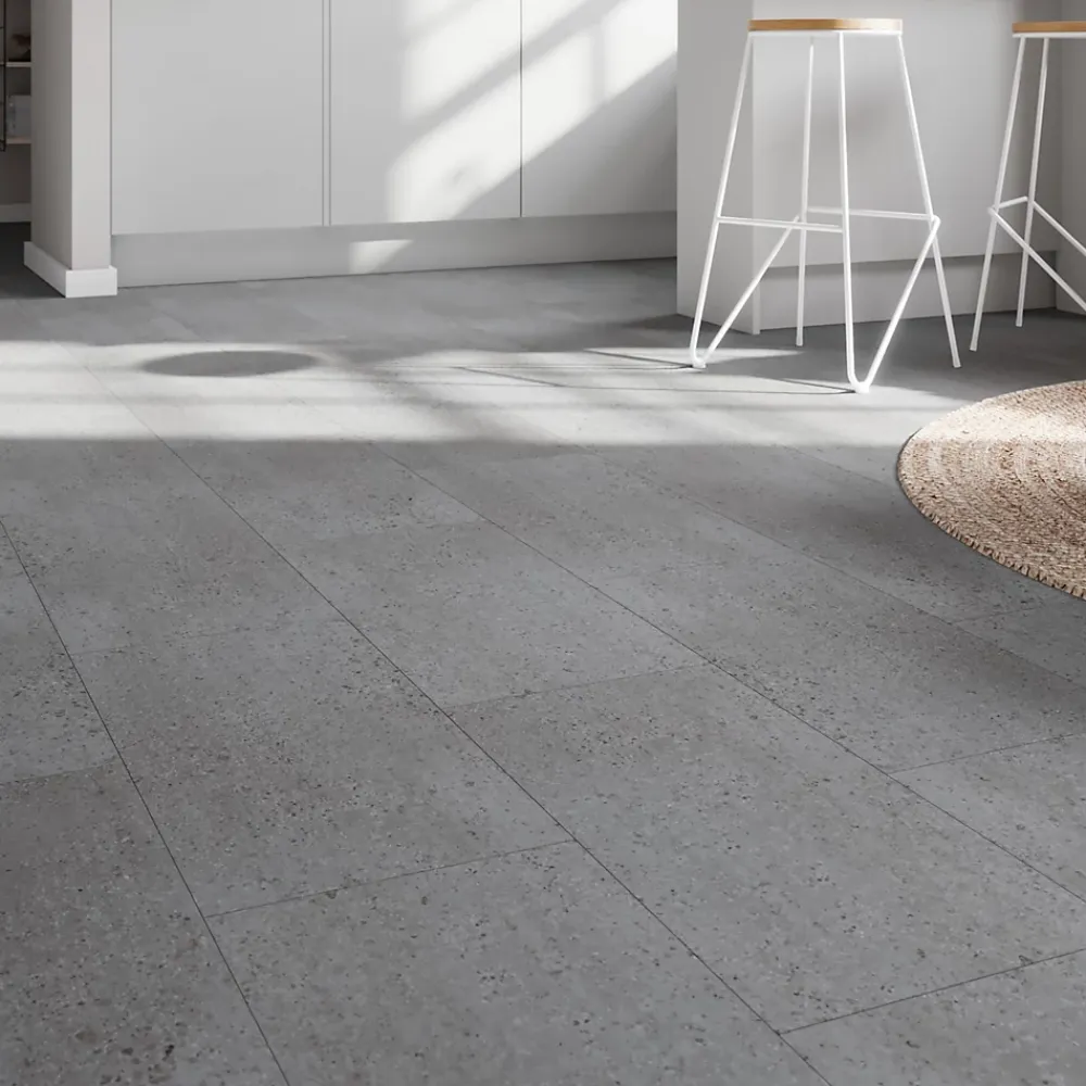 GoodHome Dalle PVC clipsable Mambo L.61 x l. 30.5cm décor pierre grise (vendue au carton)- Dalle Et Lame Pvc