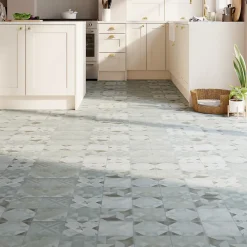 GoodHome Dalle Et Lame Pvc<Dalle PVC clipsable Mambo 63x32 cm décor carreaux ciment gris (vendue au carton)