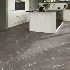 GoodHome Dalle Et Lame Pvc<Dalle PVC clipsable Mambo 82x42 cm marbre gris (vendue au carton)