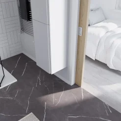 GoodHome Dalle Et Lame Pvc<Dalle PVC clipsable Mambo 82x42 cm marbre gris (vendue au carton)