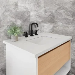GoodHome Dalle PVC Ozark ardoise L. 60cm x l. 30cm- Dalle Murale Pvc