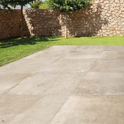 Concept Mosaïque DALLE SUR PLOTS BLOIS BEIGE 90x90x2 cm rectifié antidérapante- Carrelage Extérieur Et Terrasse
