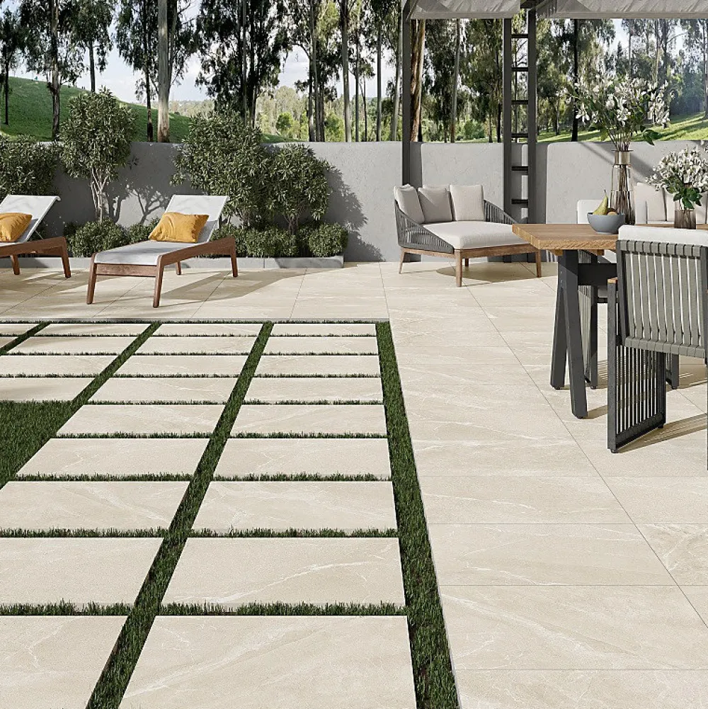 Concept Mosaïque Carrelage Extérieur Et Terrasse<Dalle sur plots BODO BEIGE 60x60x2 cm effet pierre antidérapant R11