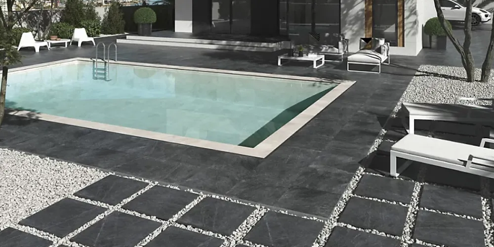 Reflex Boutique Dalle sur plots Prodige 2cm noir R11 60x60 cm - Réflex boutique- Carrelage Extérieur Et Terrasse