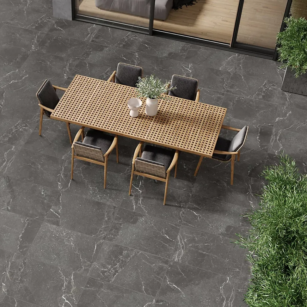 Reflex Boutique Carrelage Extérieur Et Terrasse<Dalle sur plots Toscana 2cm anthracite R11 60x60cm - Réflex boutique