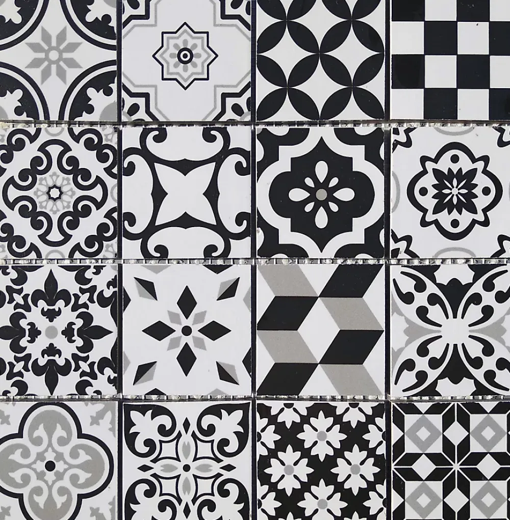 Decora Mosaicos Carrelage mosaïque ARLES Noir 29x29 cm- Mosaïque Pour Wc