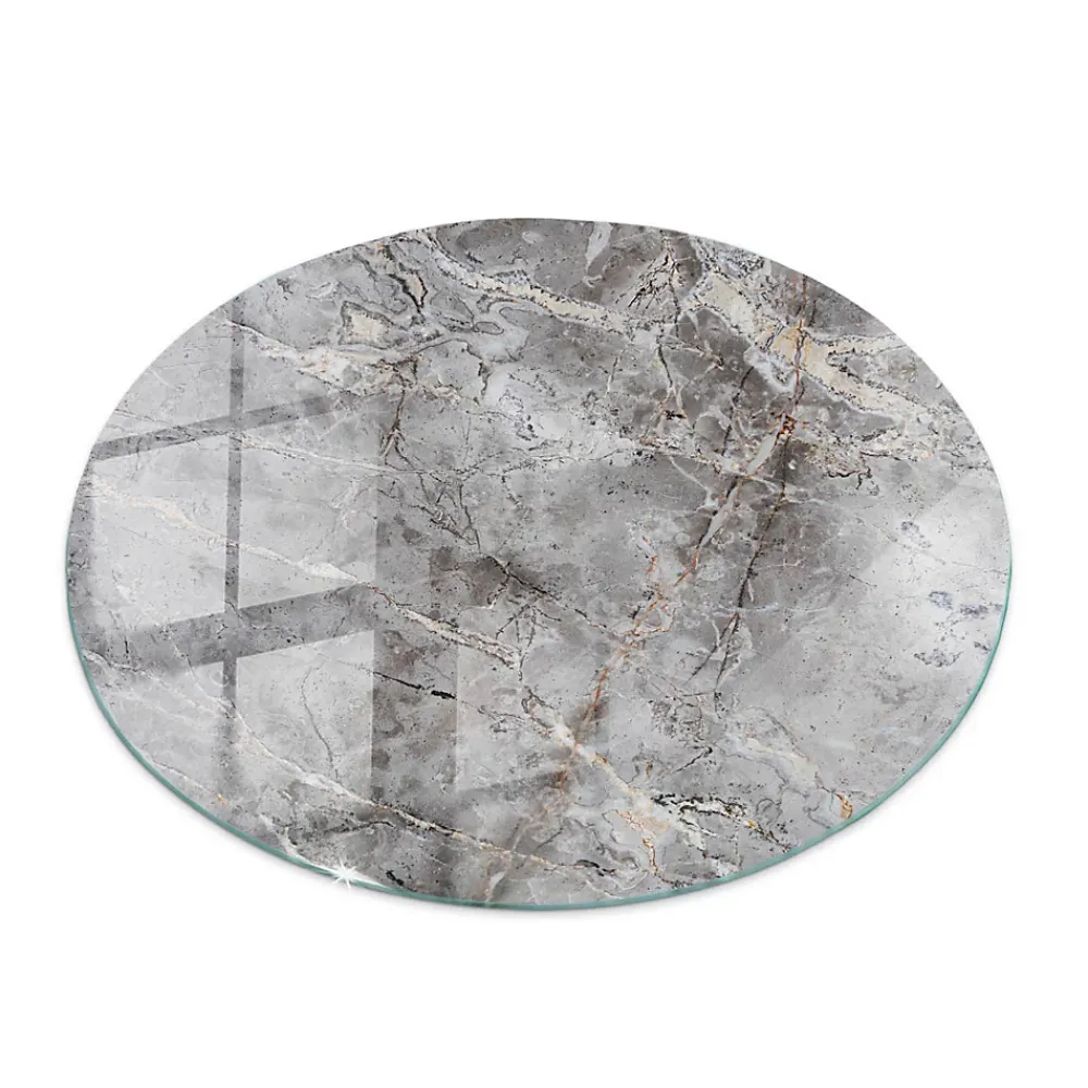 Wallfluent Plateau En Verre<Dessus de table en verre trempé fi50 cm Motif naturel de marbre