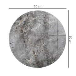 Wallfluent Plateau En Verre<Dessus de table en verre trempé fi50 cm Motif naturel de marbre