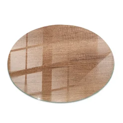 Wallfluent Plateau En Verre<Dessus de table en verre trempé fi60 cm Motif naturel du bois