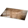Wallfluent Dessus de table en verre trempé 100x50 cm Structure de planches en bois- Plateau En Verre