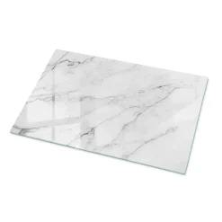 Wallfluent Dessus de table en verre trempé 100x70 cm Motif de surface en marbre- Plateau En Verre