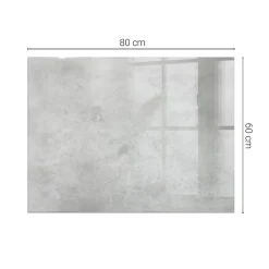 Wallfluent Plateau En Verre<Dessus de table en verre trempé 80x60 cm Texture de béton avec fissures