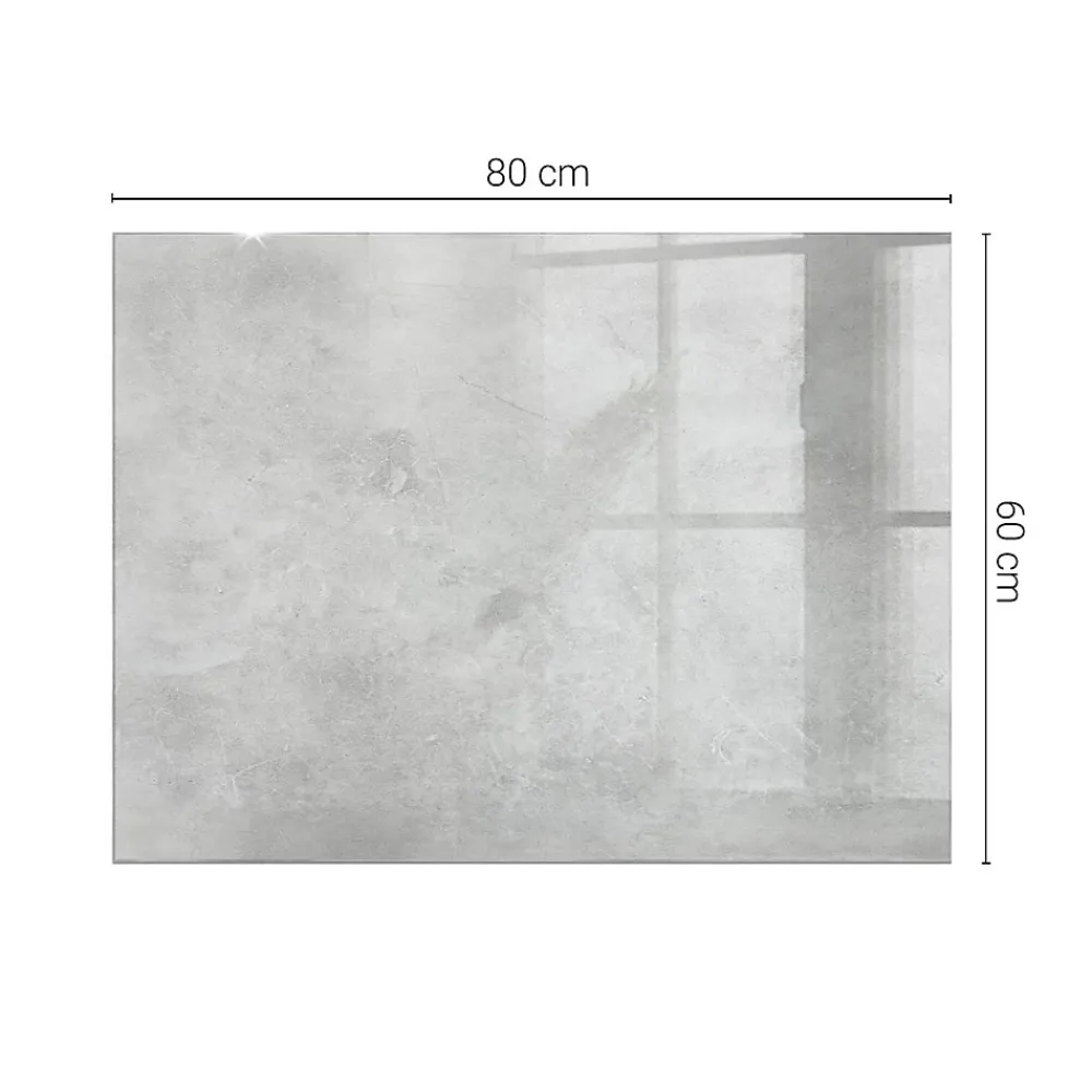 Wallfluent Plateau En Verre<Dessus de table en verre trempé 80x60 cm Texture de béton avec fissures