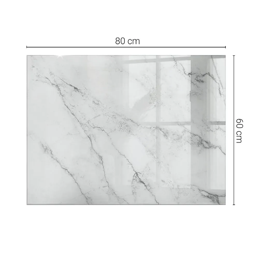 Wallfluent Plateau En Verre<Dessus de table en verre trempé 80x60 cm Motif de surface en marbre