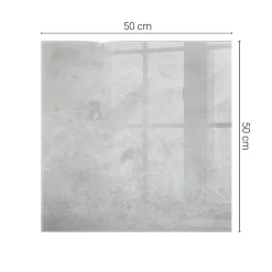 Wallfluent Plateau En Verre<Dessus de table en verre trempé 50x50 cm Texture de béton avec fissures