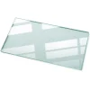 Wallfluent Dessus de table en verre trempé 100x50 cm Transparent- Plateau En Verre
