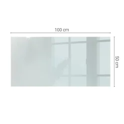 Wallfluent Dessus de table en verre trempé 100x50 cm Transparent- Plateau En Verre