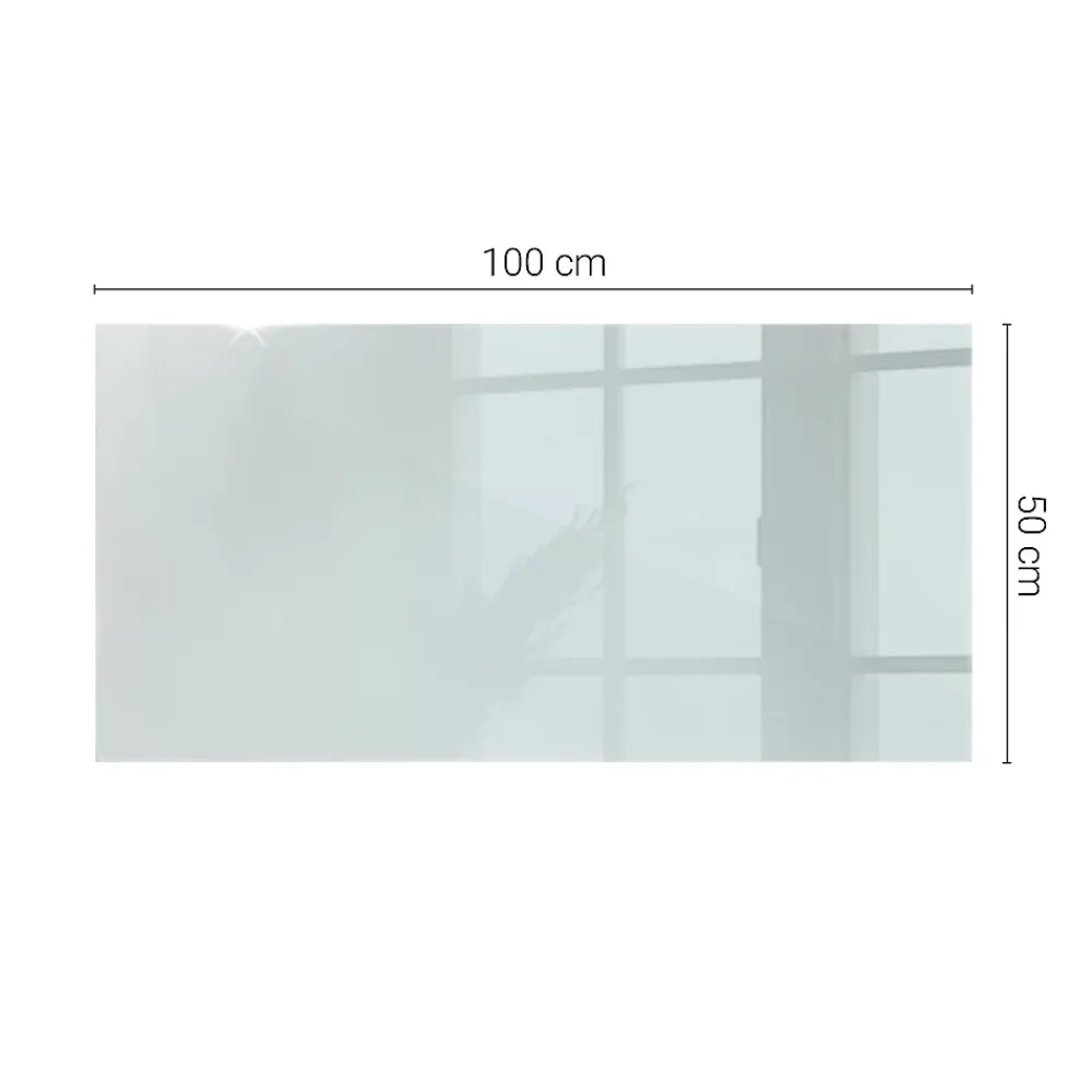 Wallfluent Dessus de table en verre trempé 100x50 cm Transparent- Plateau En Verre