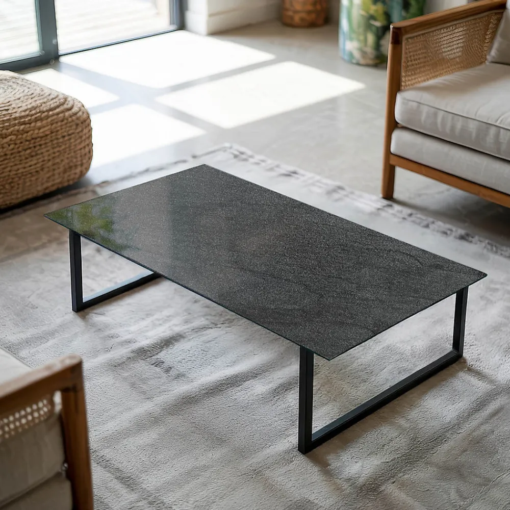 Wallfluent Plateau En Verre<Dessus de table en verre trempé 120x60 cm Texture de pierre naturelle