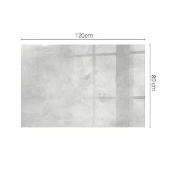 Wallfluent Dessus de table en verre trempé 120x80 cm Texture de béton avec fissures- Plateau En Verre