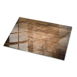 Wallfluent Plateau En Verre<Dessus de table en verre trempé 100x70 cm Structure de planches en bois