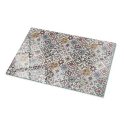 Wallfluent Plateau En Verre<Dessus de table en verre trempé 100x70 cm Motif mosaïque avec ornements