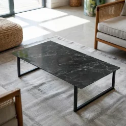 Wallfluent Plateau En Verre<Dessus de table en verre trempé 120x60 cm Motif de marbre veiné