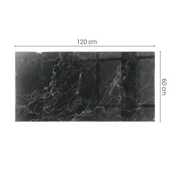 Wallfluent Plateau En Verre<Dessus de table en verre trempé 120x60 cm Motif de marbre veiné