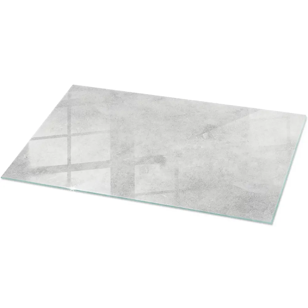 Wallfluent Dessus de table en verre trempé 100x50 cm Texture de béton avec fissures- Plateau En Verre