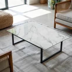 Wallfluent Plateau En Verre<Dessus de table en verre trempé 120x80 cm Motif de surface en marbre