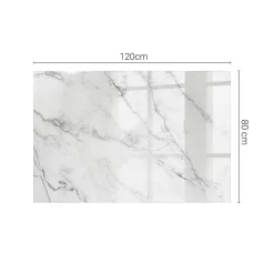 Wallfluent Plateau En Verre<Dessus de table en verre trempé 120x80 cm Motif de surface en marbre