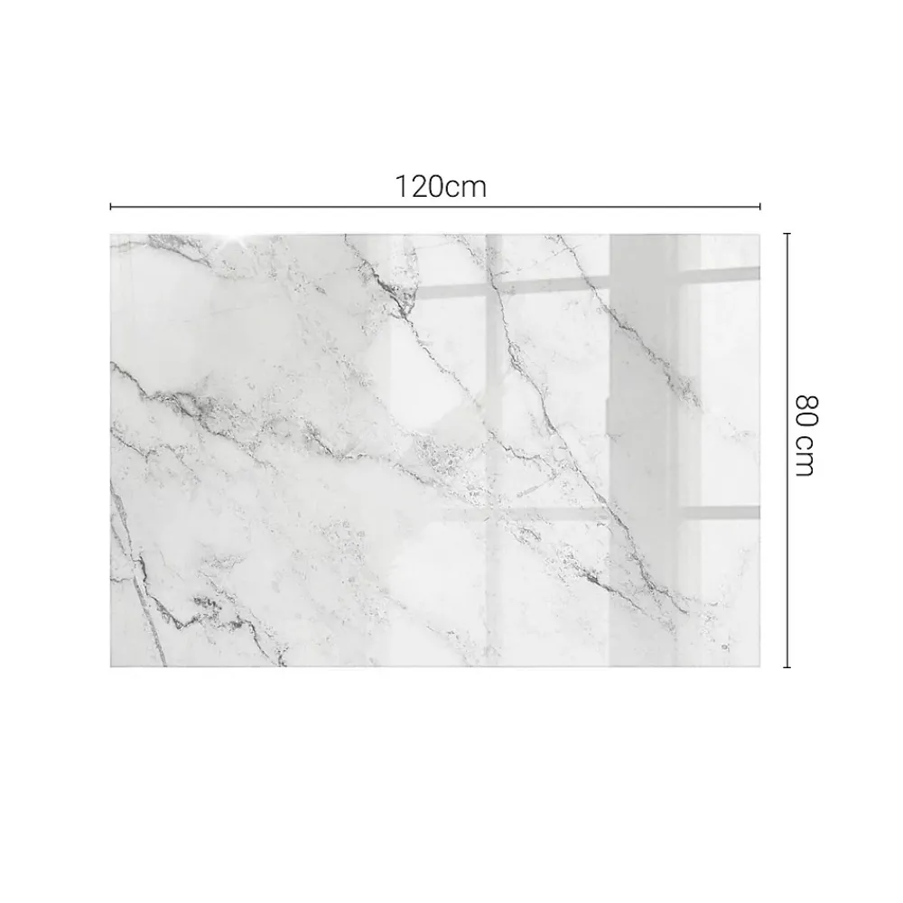 Wallfluent Plateau En Verre<Dessus de table en verre trempé 120x80 cm Motif de surface en marbre