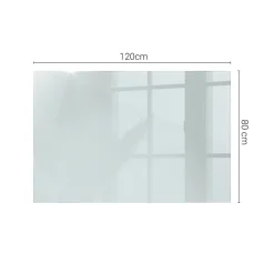 Wallfluent Dessus de table en verre trempé 120x80 cm Transparent- Plateau En Verre