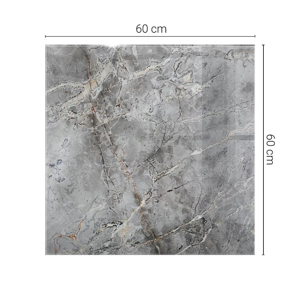Wallfluent Plateau En Verre<Dessus de table en verre trempé 60x60 cm Motif naturel de marbre