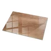 Wallfluent Dessus de table en verre trempé 100x70 cm Motif naturel du bois- Plateau En Verre