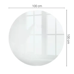 Wallfluent Plateau En Verre<Dessus de table en verre trempé fi100 cm Couleur blanche lisse