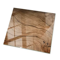 Wallfluent Plateau En Verre<Dessus de table en verre trempé 50x50 cm Motif bois