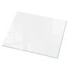 Wallfluent Dessus de table en verre trempé 80x60 cm Couleur blanche lisse- Plateau En Verre