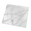 Wallfluent Dessus de table en verre trempé 50x50 cm Motif de surface en marbre- Plateau En Verre