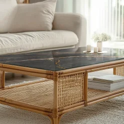 Wallfluent Dessus de table en verre trempé 125x50 cm Motif marbré avec veines- Plateau En Verre