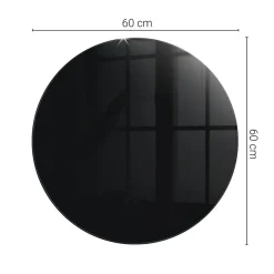Wallfluent Plateau En Verre<Dessus de table en verre trempé fi60 cm Couleur noire lisse