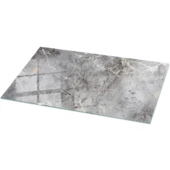Wallfluent Dessus de table en verre trempé 120x60 cm Motif naturel de marbre- Plateau En Verre