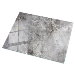 Wallfluent Dessus de table en verre trempé 120x80 cm Motif naturel de marbre- Plateau En Verre