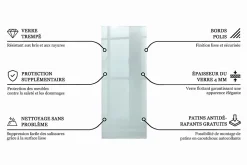 Wallfluent Plateau En Verre<Dessus de table en verre trempé 125x50 cm Transparent