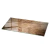 Wallfluent Dessus de table en verre trempé 125x50 cm Structure de planches en bois- Plateau En Verre