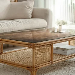 Wallfluent Dessus de table en verre trempé 125x50 cm Structure de planches en bois- Plateau En Verre