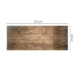 Wallfluent Dessus de table en verre trempé 125x50 cm Structure de planches en bois- Plateau En Verre