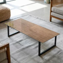 Wallfluent Plateau En Verre<Dessus de table en verre trempé 125x50 cm Motif naturel du bois