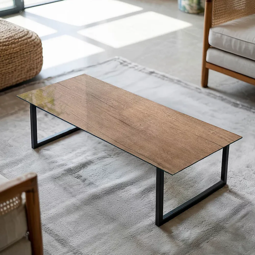 Wallfluent Plateau En Verre<Dessus de table en verre trempé 125x50 cm Motif naturel du bois
