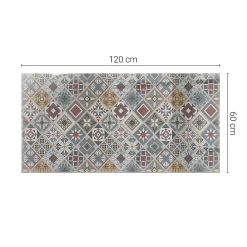 Wallfluent Plateau En Verre<Dessus de table en verre trempé 120x60 cm Motif mosaïque avec ornements